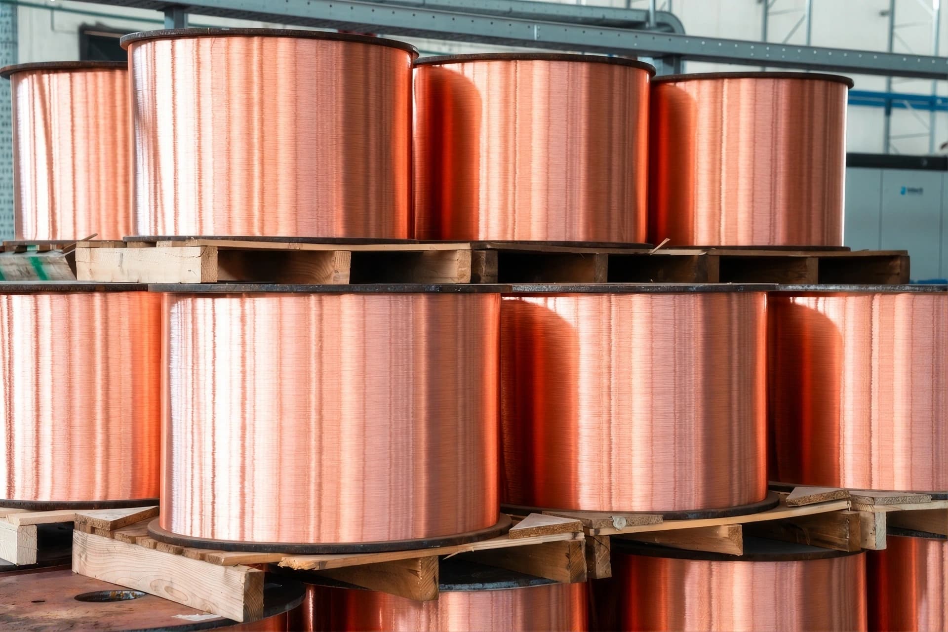 Bobine di rame per la produzione di cavi elettrici